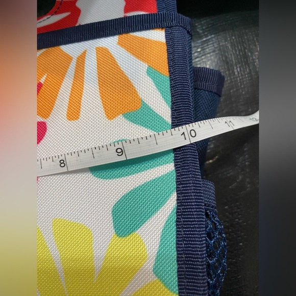 Thirty-One Blue and Pink Floral Tote  Storage Bag Handle - Picture 4 of 6